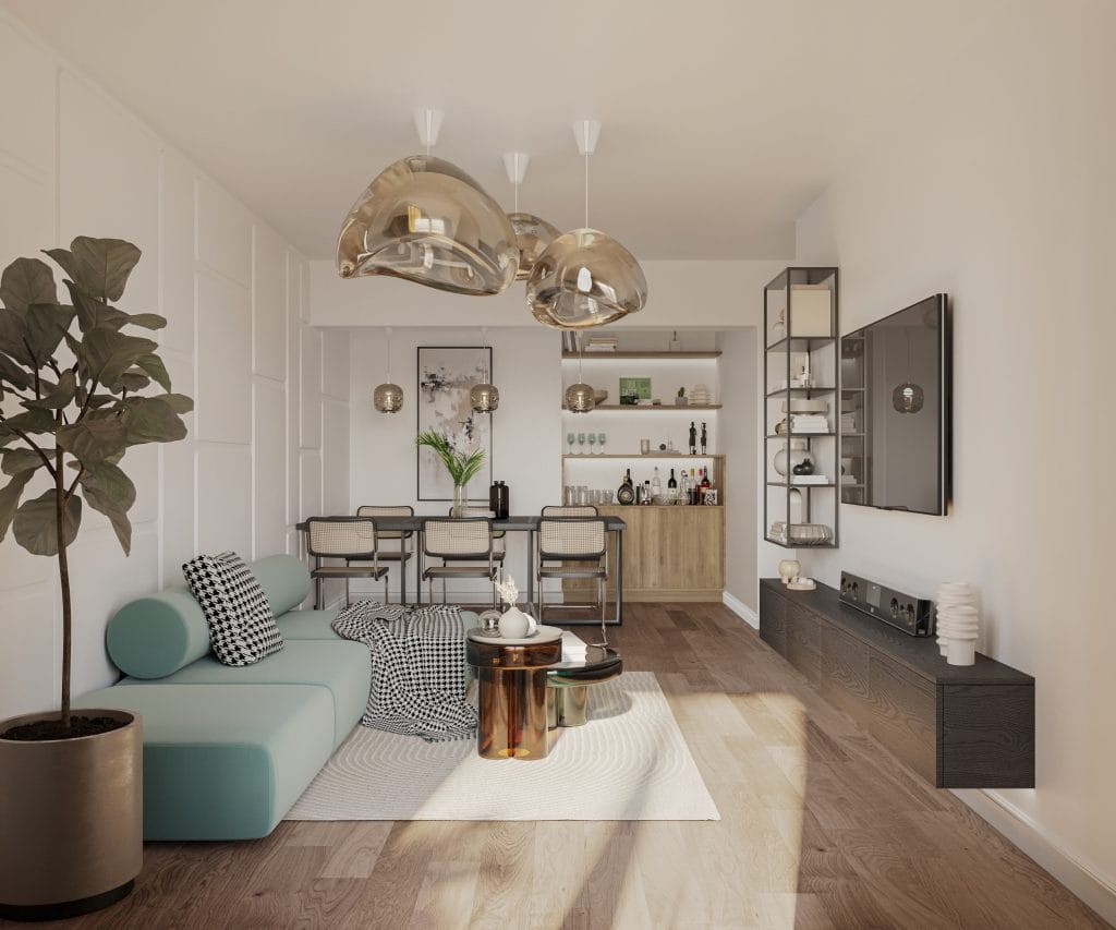 Living apartament 2 camere Tip 1 Onyx Residence Iași