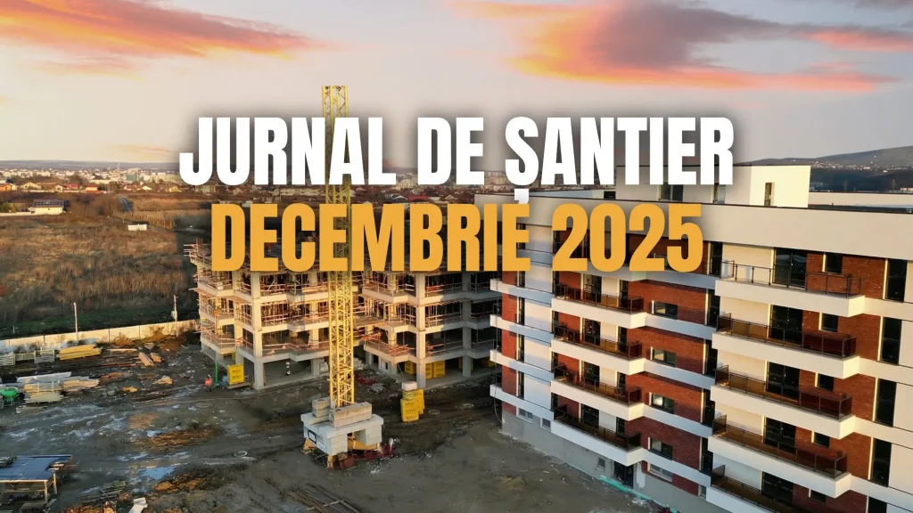 Lucrări în desfășurare la blocurile Q1 și Q2 – Onyx Residence Iași, decembrie